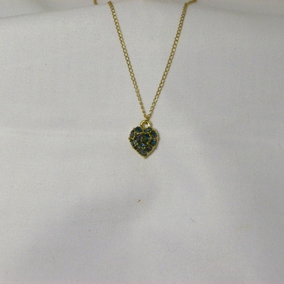 Swoboda Blue Sapphire Heart Shape Necklace - Picture 1 of 3